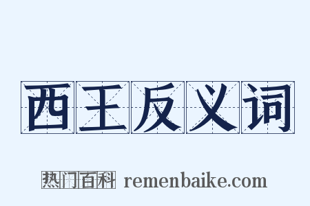 西王反义词是什么意思的图片